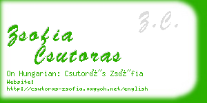 zsofia csutoras business card
